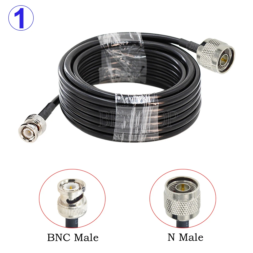 1Pcs RG-58 BNC Male to L16 N Male/N Female Connector 50-3 RG58 50 Ohm RF Coaxial Cable Coax Extension Jumper Pigtail Cord