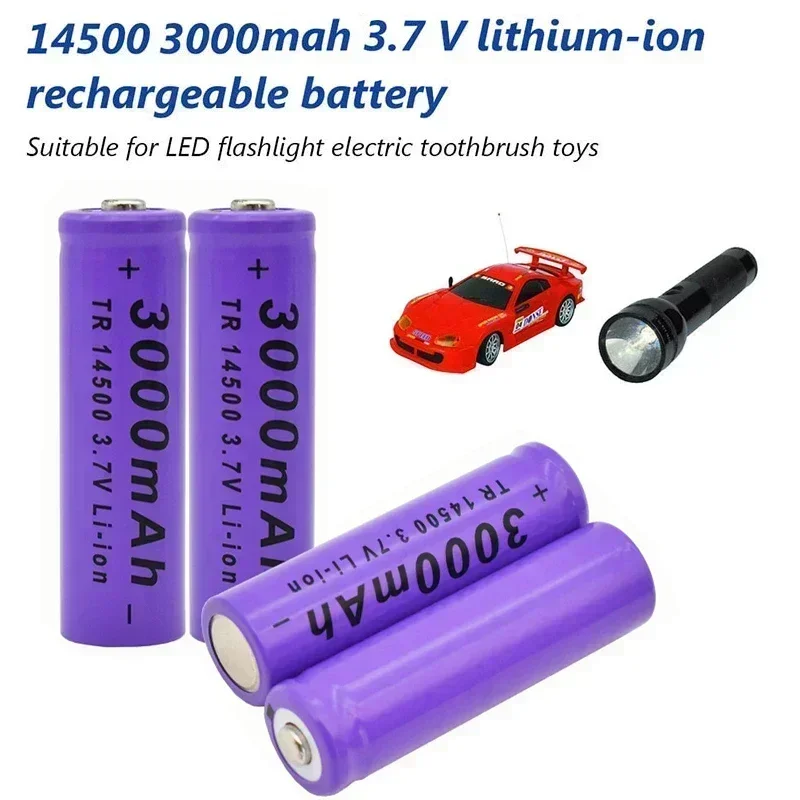 2023 neue 3,7 v 14500 akku 3,7 v lithium-AA batterie 2A 3000mAh li-ion batterien