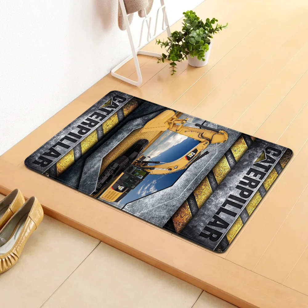 AR-Caterpillar-LOGO Floor Mat Bathroom Mat Kids Room Bedroom Decoration Balcony Anti-Slip Doormat Living Room Welcome Rug