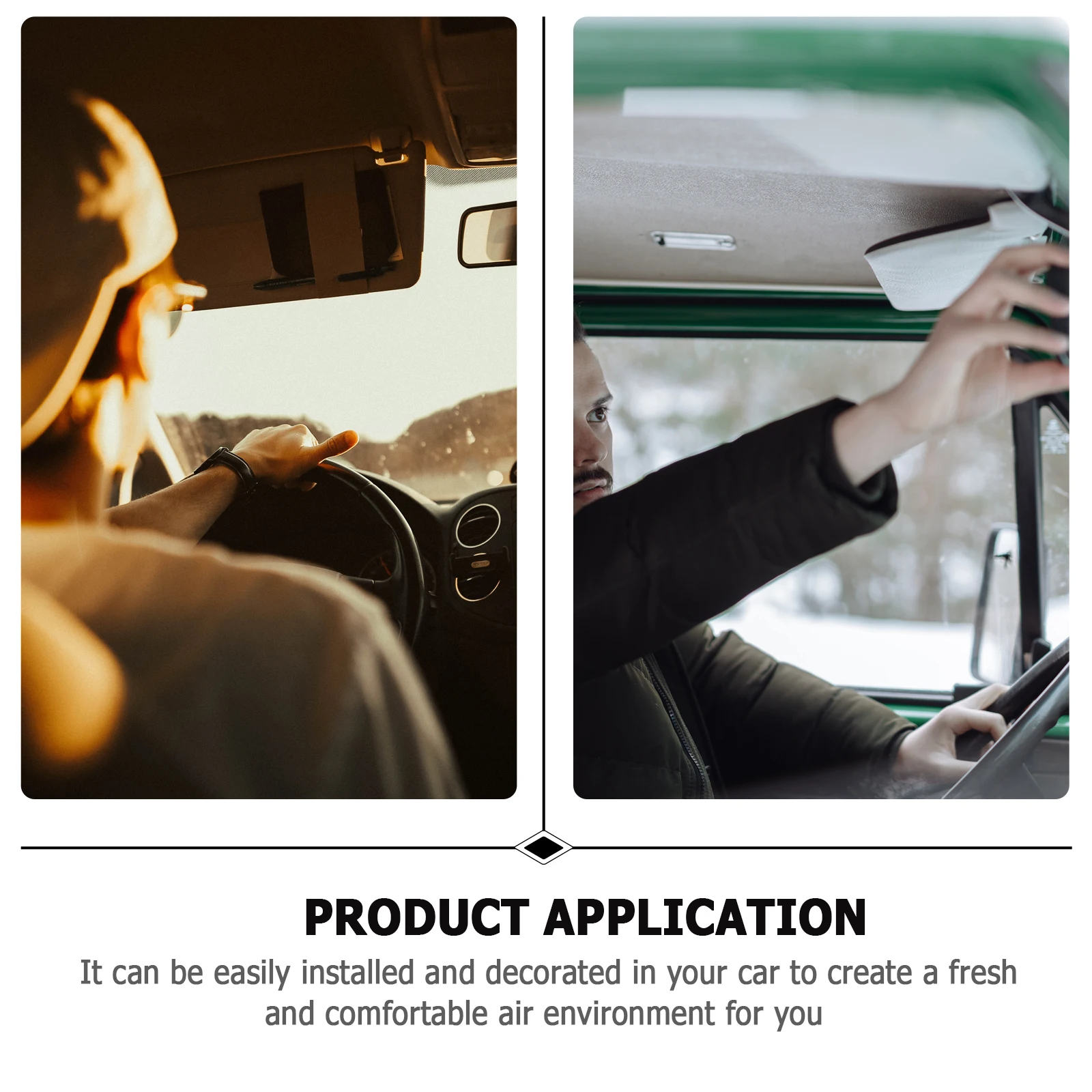 2PCS Aluminum Alloy Car Aroma Diffuser Reusable Air Freshener Simple Design Car Fragrance Interior Accessories For Freshener - Image 2
