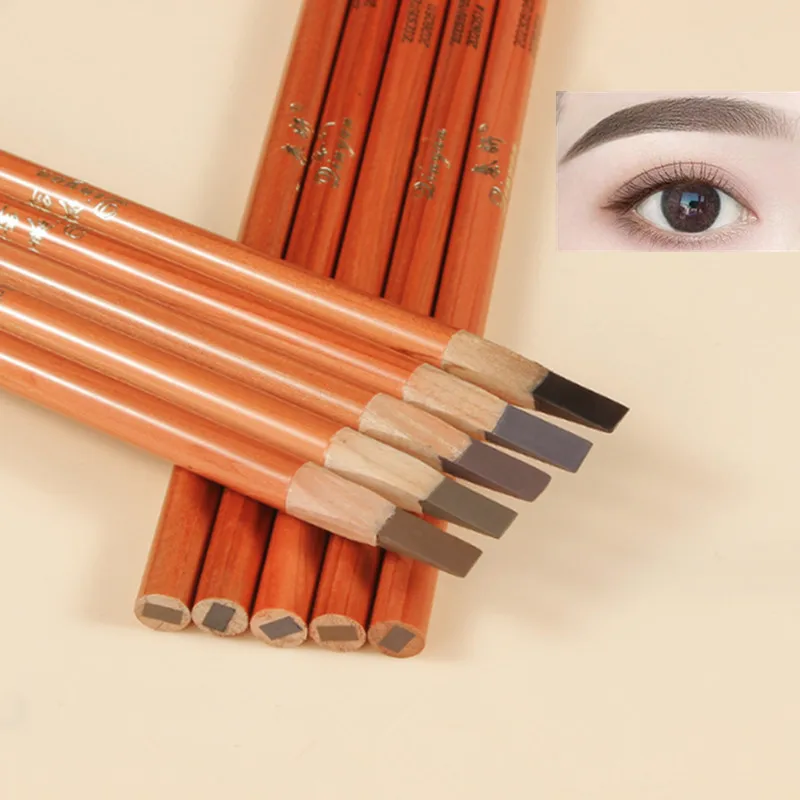 EyeblogugPen-Crayon Dur pour Microblading, Rehausseur de Sourcils, Résistant à l'Eau, Facile à Appliquer, Teinte Naturelle des Sourcils Sauvages