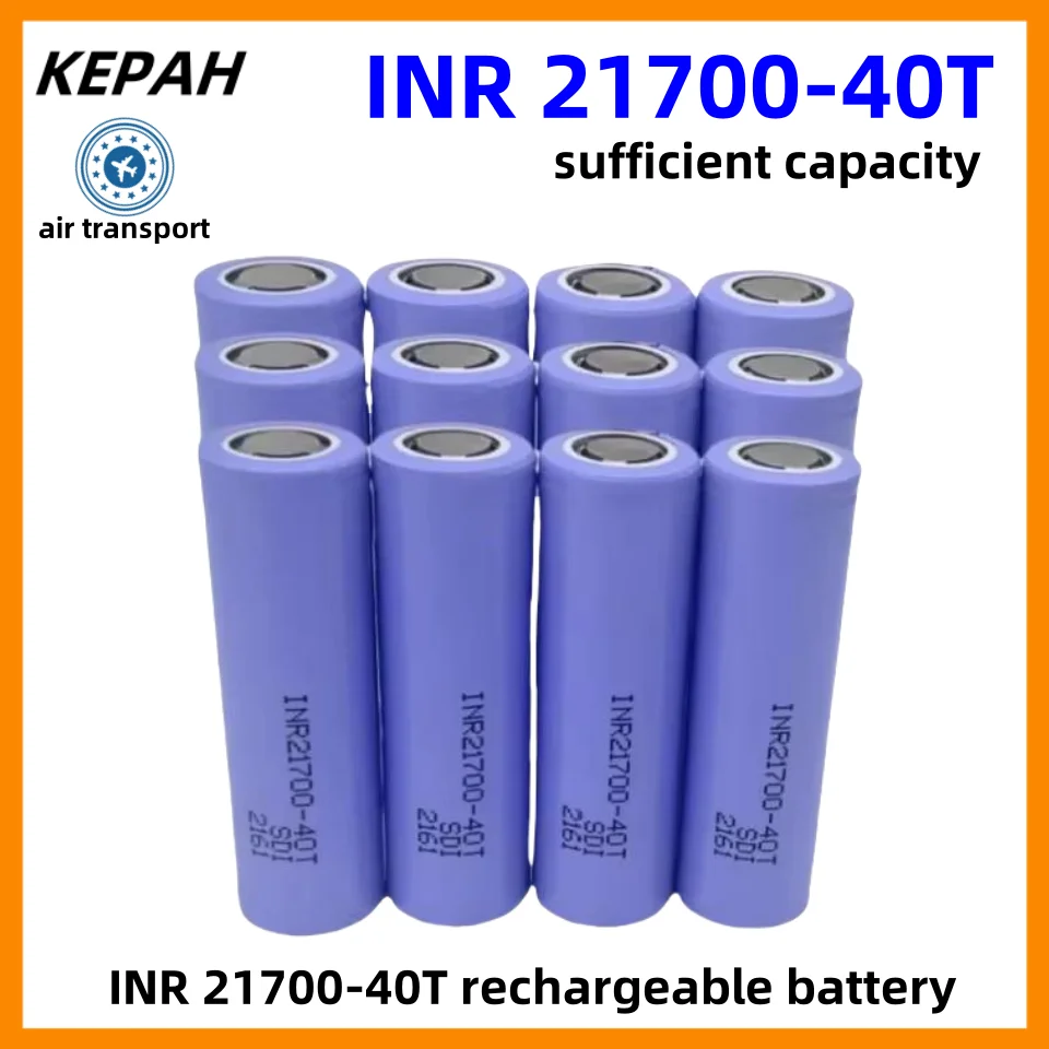 1-12pcs KEPAH INR 21700-40T 4500mah Rechargeable Battery 3.7V 5C discharge High Power batteries For High-power Appliances