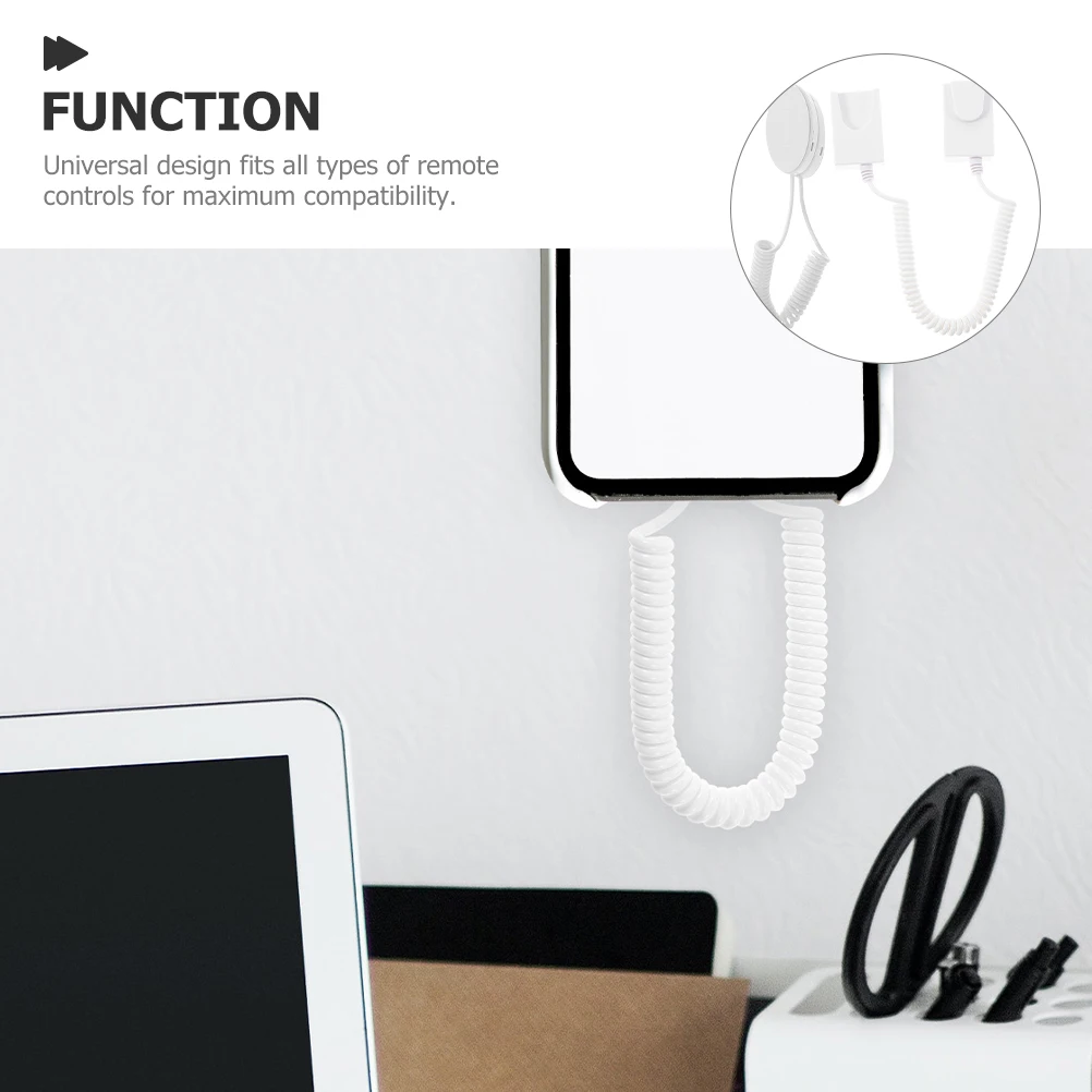 

2Pcs Anti-Lost Rope Hook for Remote Control Tether Security Cable Holder with Adhesive Mount Universal Fit for TV Dvd Remote