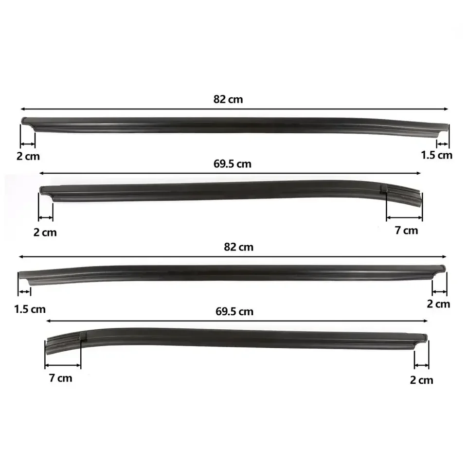 Lot De 4 Joints D'Étanchéité Vitres Voiture Pour Nissan X-Trail T30 2001-2007 - Références 80821 8H300