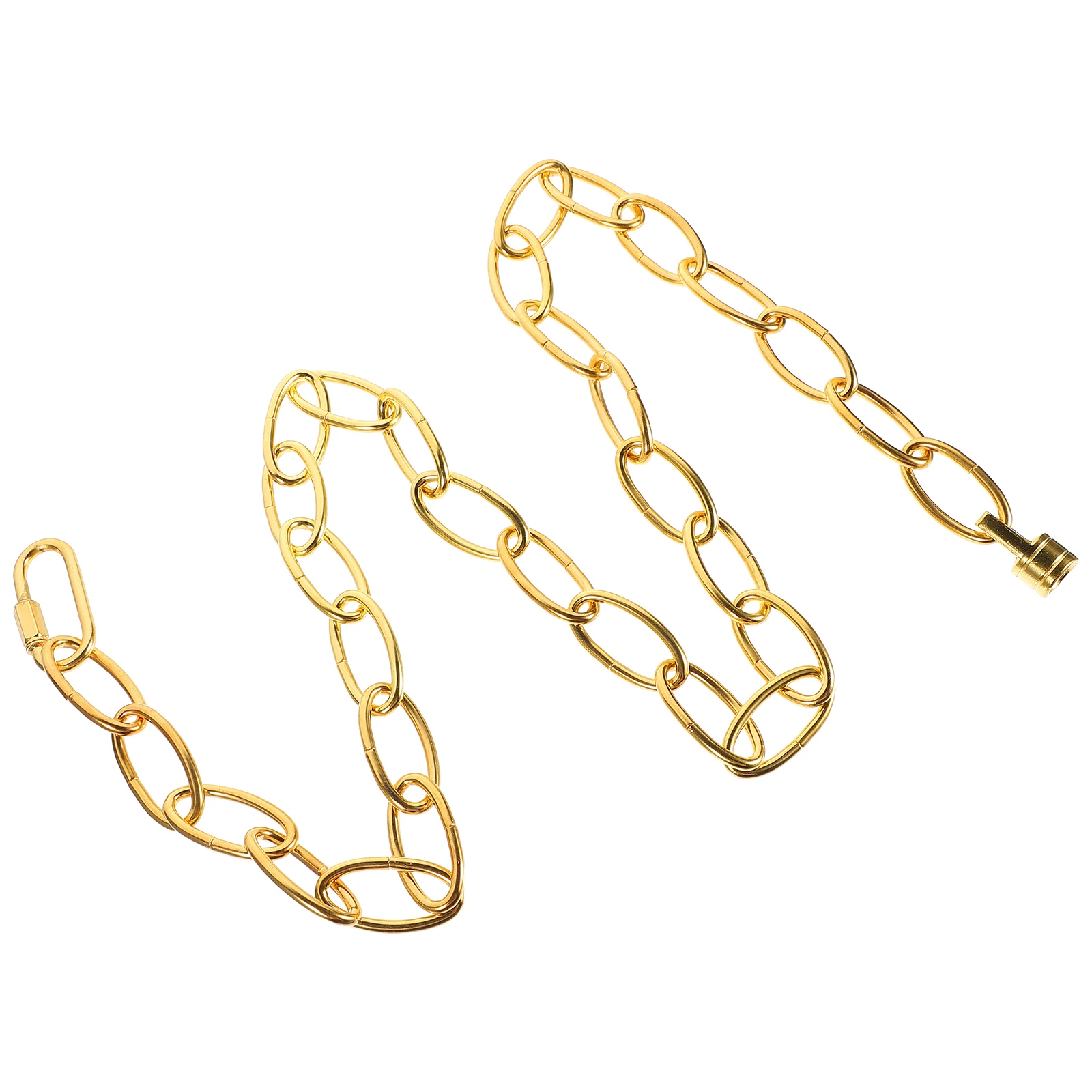

Egg Shape Chandelier Extension Hanging Light Fixture Chain Golden Color Heavy Duty Pendant Lamp Chain for LED Lighting