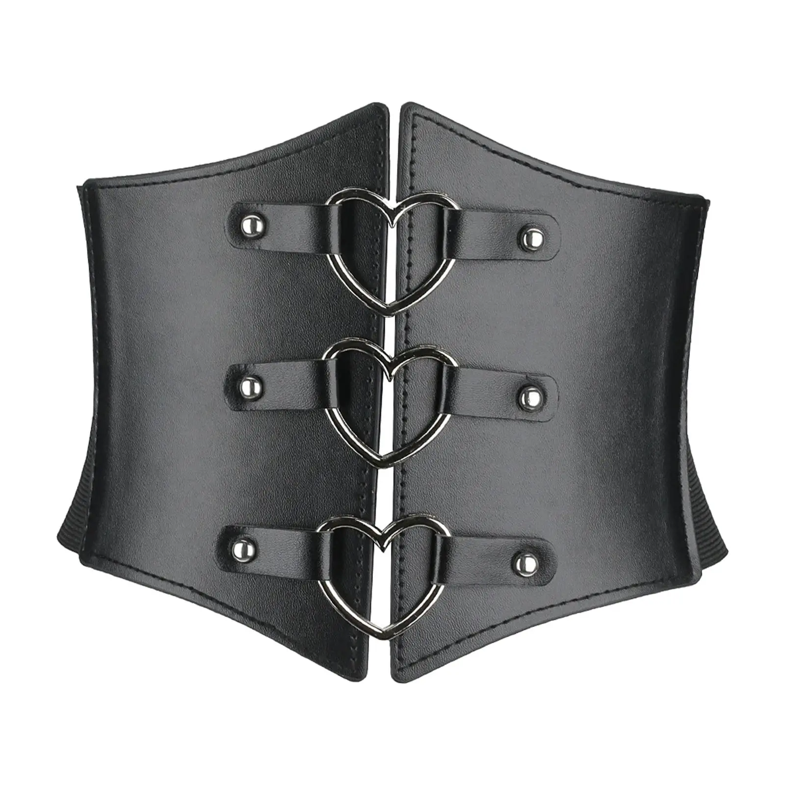 Womens Belt Corset Wide Elastic Love Buckle stretch Underbust Accessories Wrap for Dress Ladies Female Halloween Cosplay