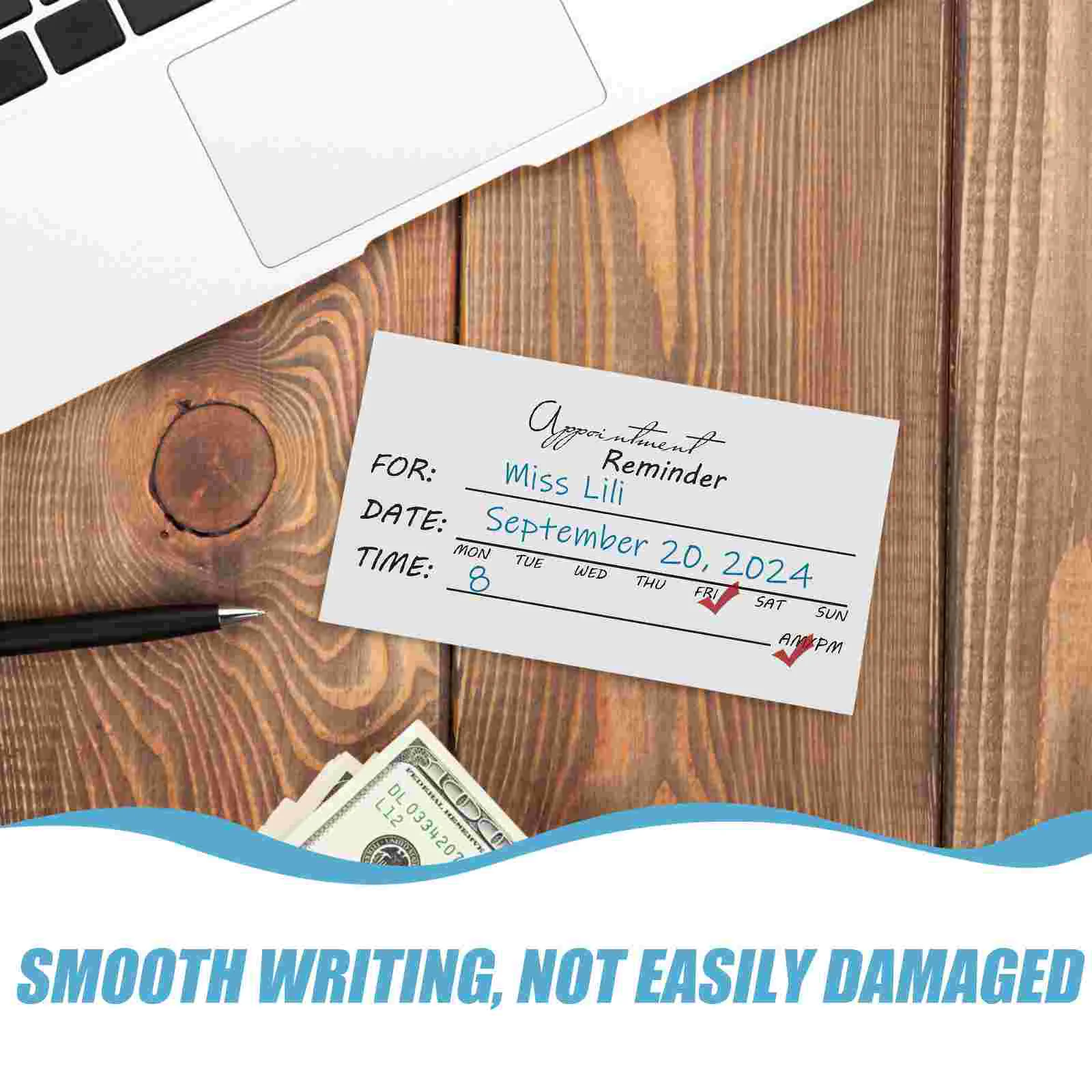50 Pcs Appointment Reminder Card Cards Appointments Clean Paper Cleaning Business Convenient Dating