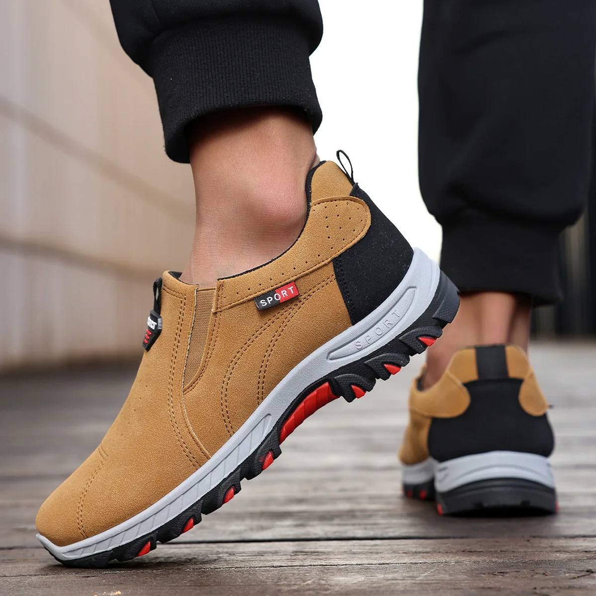 

Новинка лета 2025: мужская повседневная обувь, легкие замшевые кроссовки без шнуровки на мягкой подошве