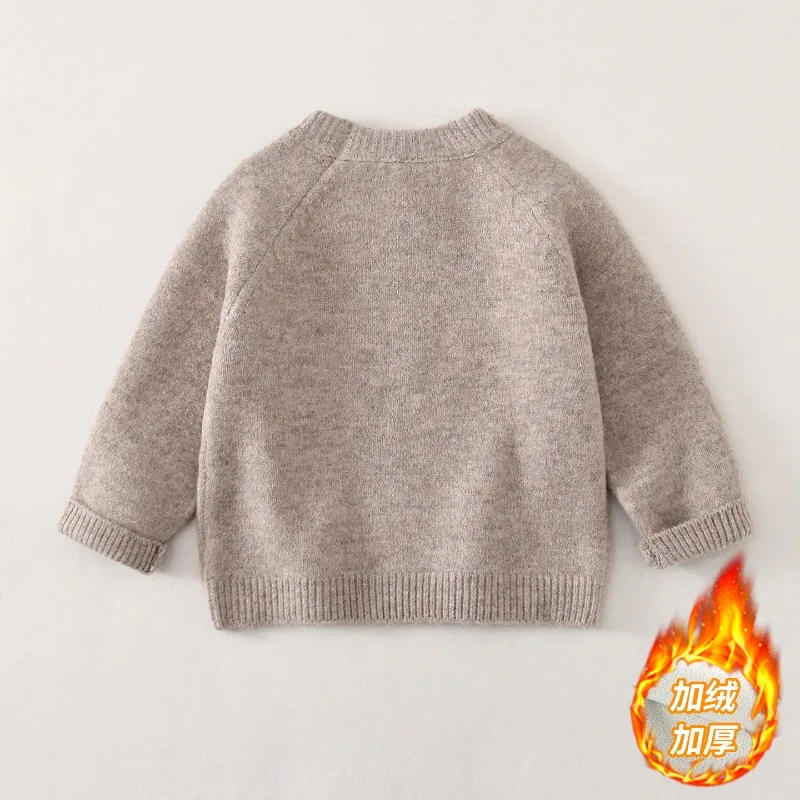 Jungen Wollpullover Jacke Baumwolle Windschutz verdicken Herbst Winter Outwear Weihnachtsgeschenke warme Kinderkleidung 2025, neu – Detail 5