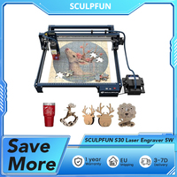 SCULPFUN S30 Laser Engraver 5W Laser Cutter Automatic 30L/Min Automatic Air Assist Pump Air Nozzle Industrial Grade Rail 410x400