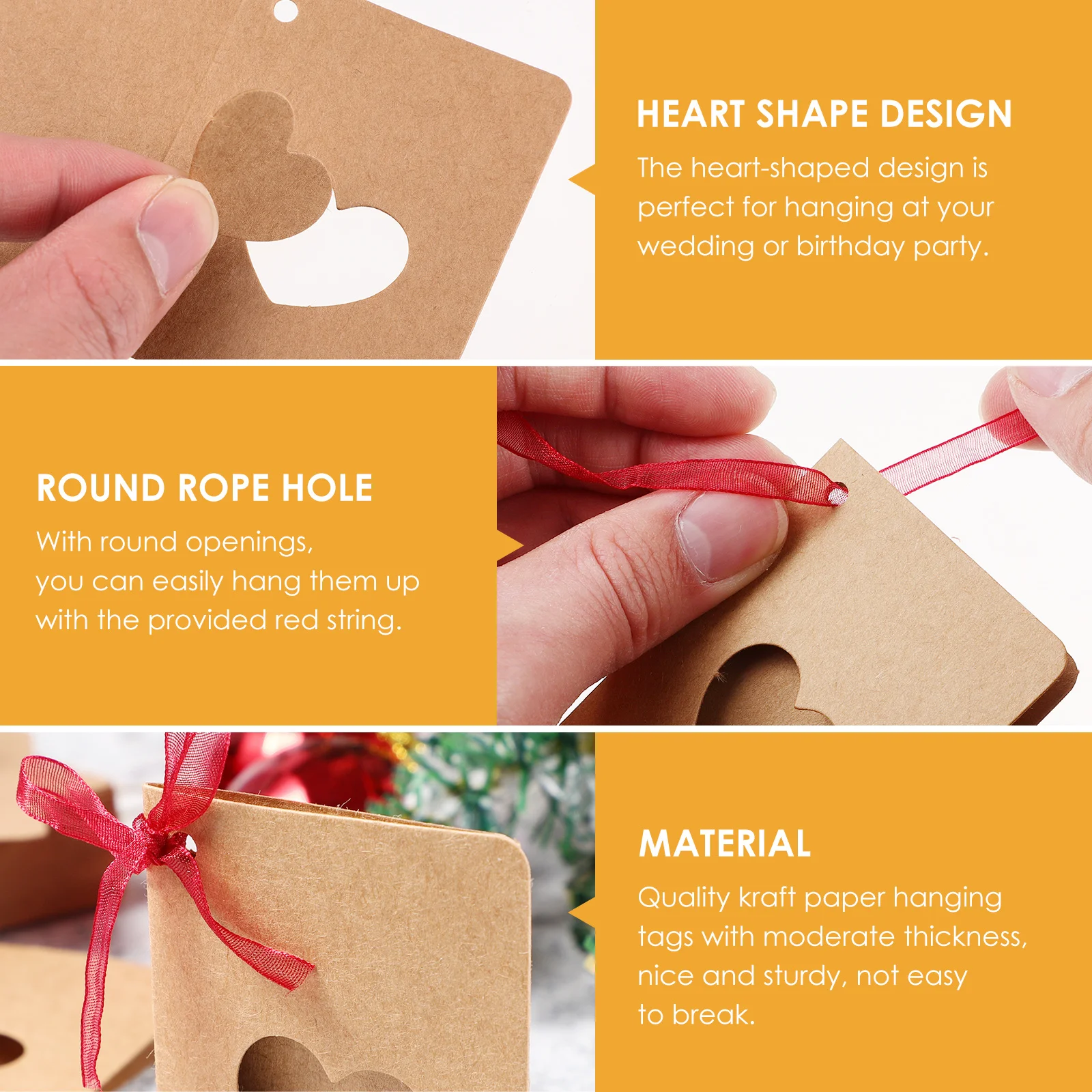 50 قطعة علامات القلب المجوفة ورق الكرافت ملصقات قابلة للكتابة لتزيين حفلات الزفاف وأعياد الميلاد علامات الهدايا بطاقات الأسعار المرجعية الحرف اليدوية #5