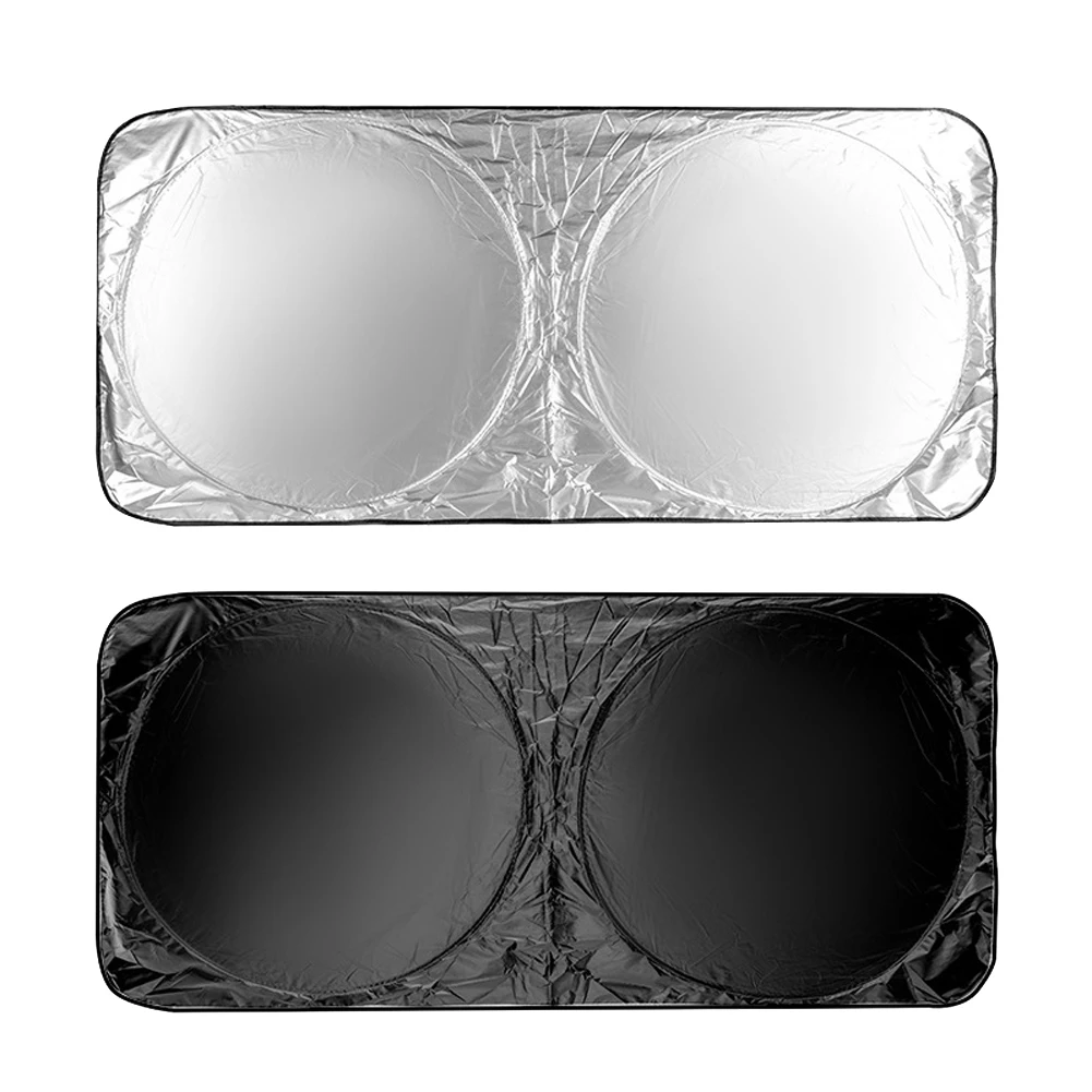 Car Interior Sunshade Heat Insulation Front Rear Car Window Sunshade Silver-coated Cloth For Auto Shading Car Heat Insulation