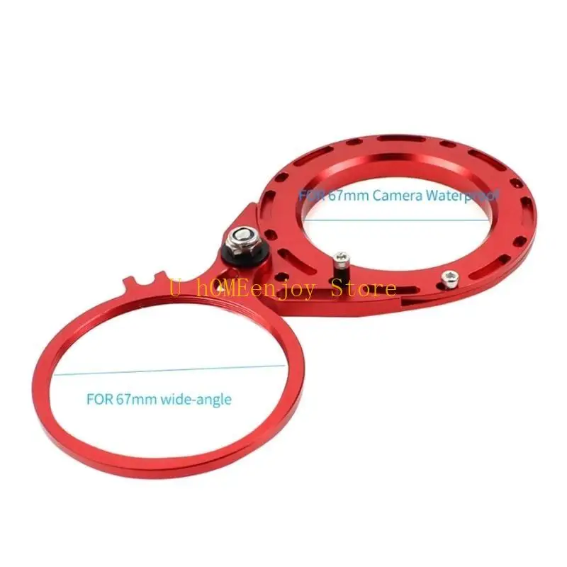 B0KF M67 Screw Mount Camera Housing 67mm Close-up Lens Quick Release Ring