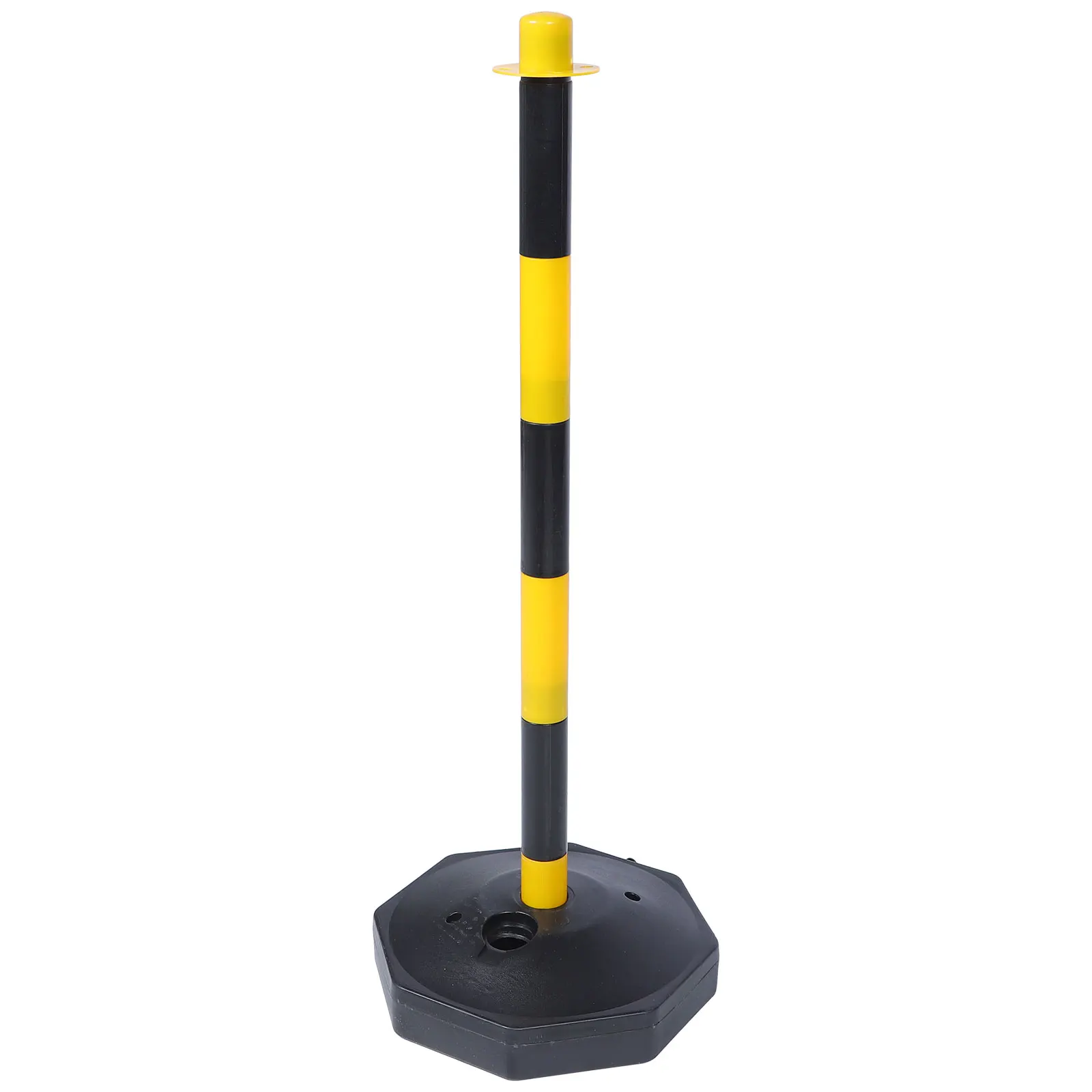 

2Pcs Water Injection Warning Columns Safety Cones Plastic Bollard Traffic Delineator Garage Parking Assist Yellow Barrier