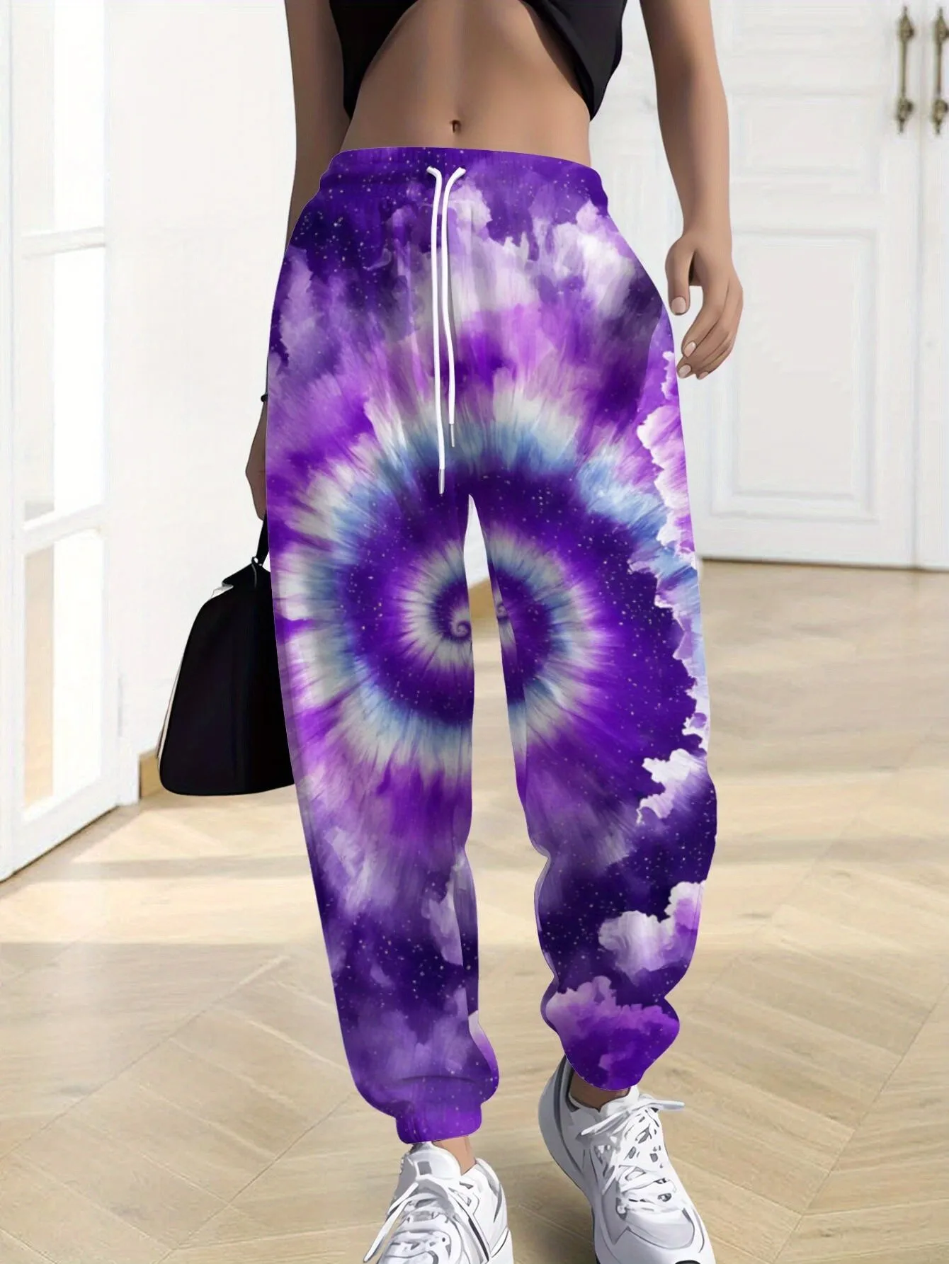 2026 autumn and winter new women's pants street fashion casual comfortable easy-matching 3D gradient pattern printing