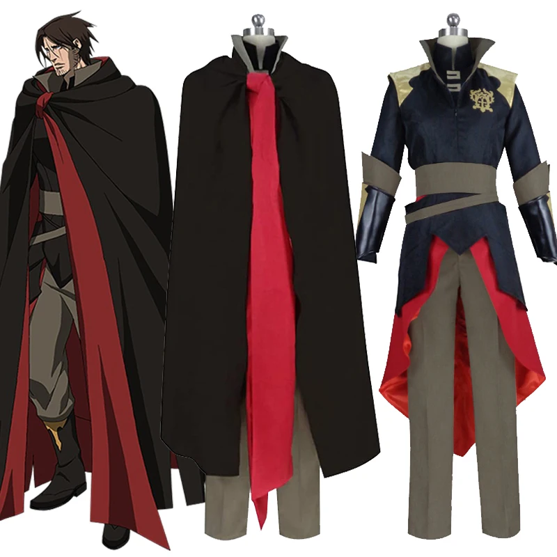 Disfraz de Cosplay de Trevor Belmont de la Serie Animada de Castlevania, Temporada 3, Uniforme de Anime, S002