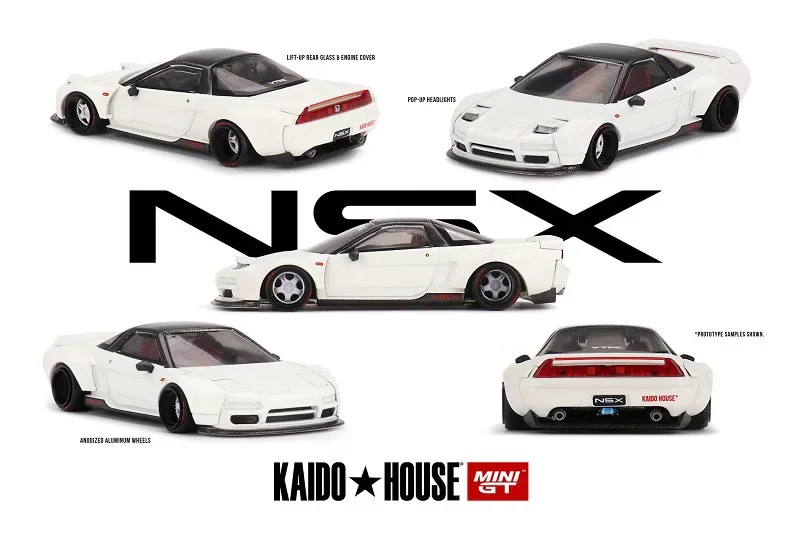 (Pre-ordine) Kaido House x MINI GT 1:64 NSX (NA1) Kaido Works V2 White Diecast Model Car