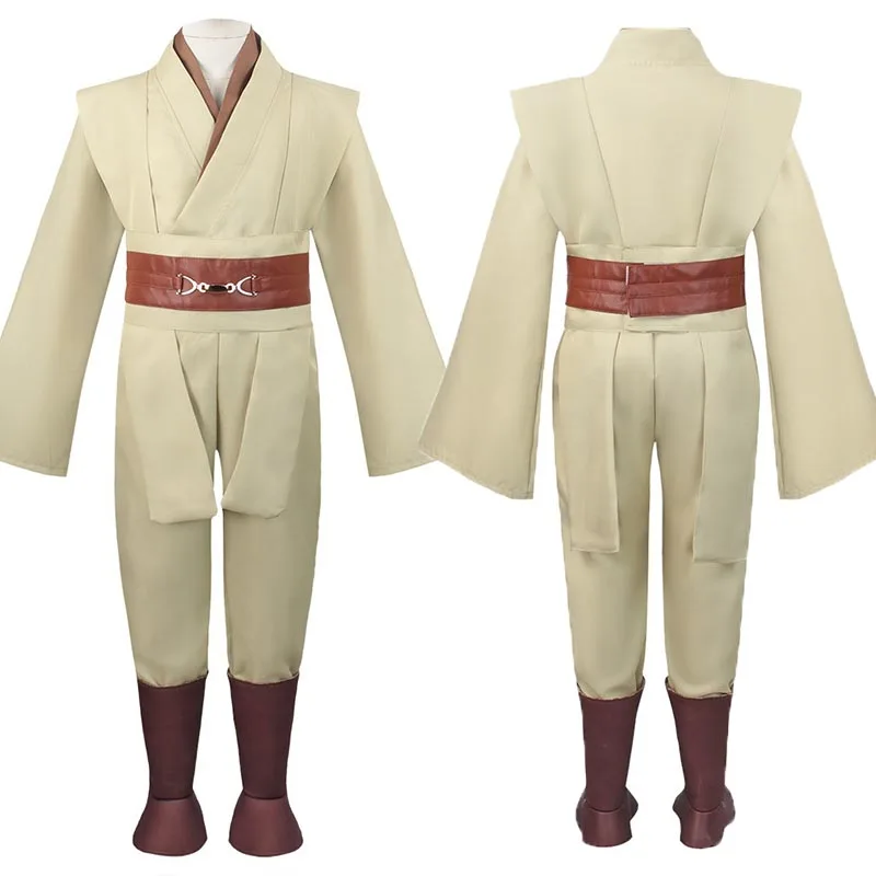 Jedi Cosplay Costume Tunic Robe Knight Hooded Full Set Halloween Jedi Cloak Outfits Tunic Costume Set