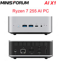 MINISFORUM AI X1 MINI PC AMD Ryzen 7 255 DDR5 M.2 PCIE 4.0 SSD WiFi 7 BT5.4 OCuLink Gaming Computer Windows 11 Pro Mini PC