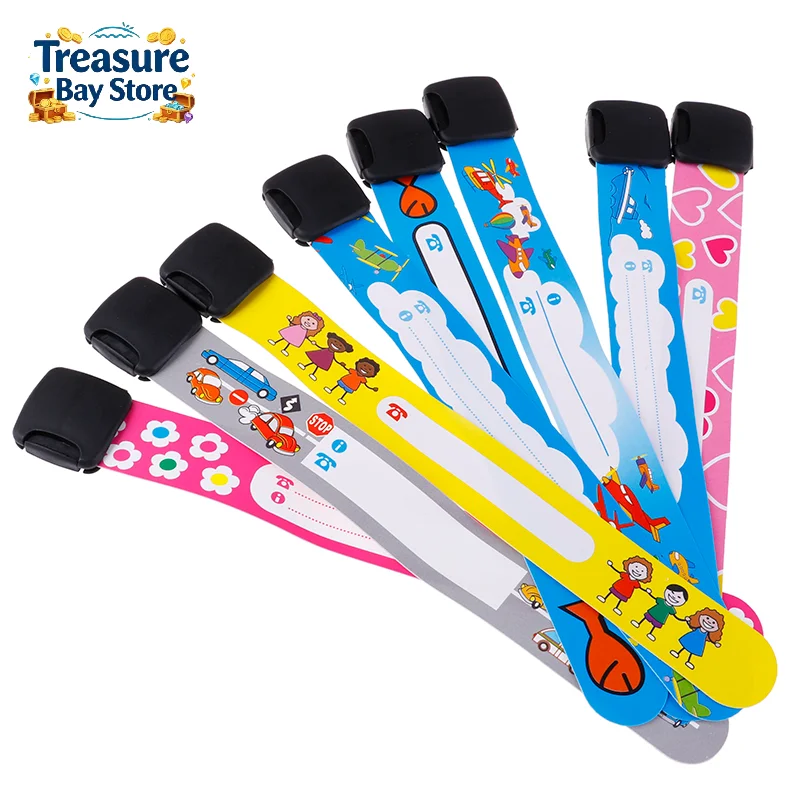 4Pcs New ID Safety Bracelet for Kid Outdoor Activity Writing Reusable Adjustable