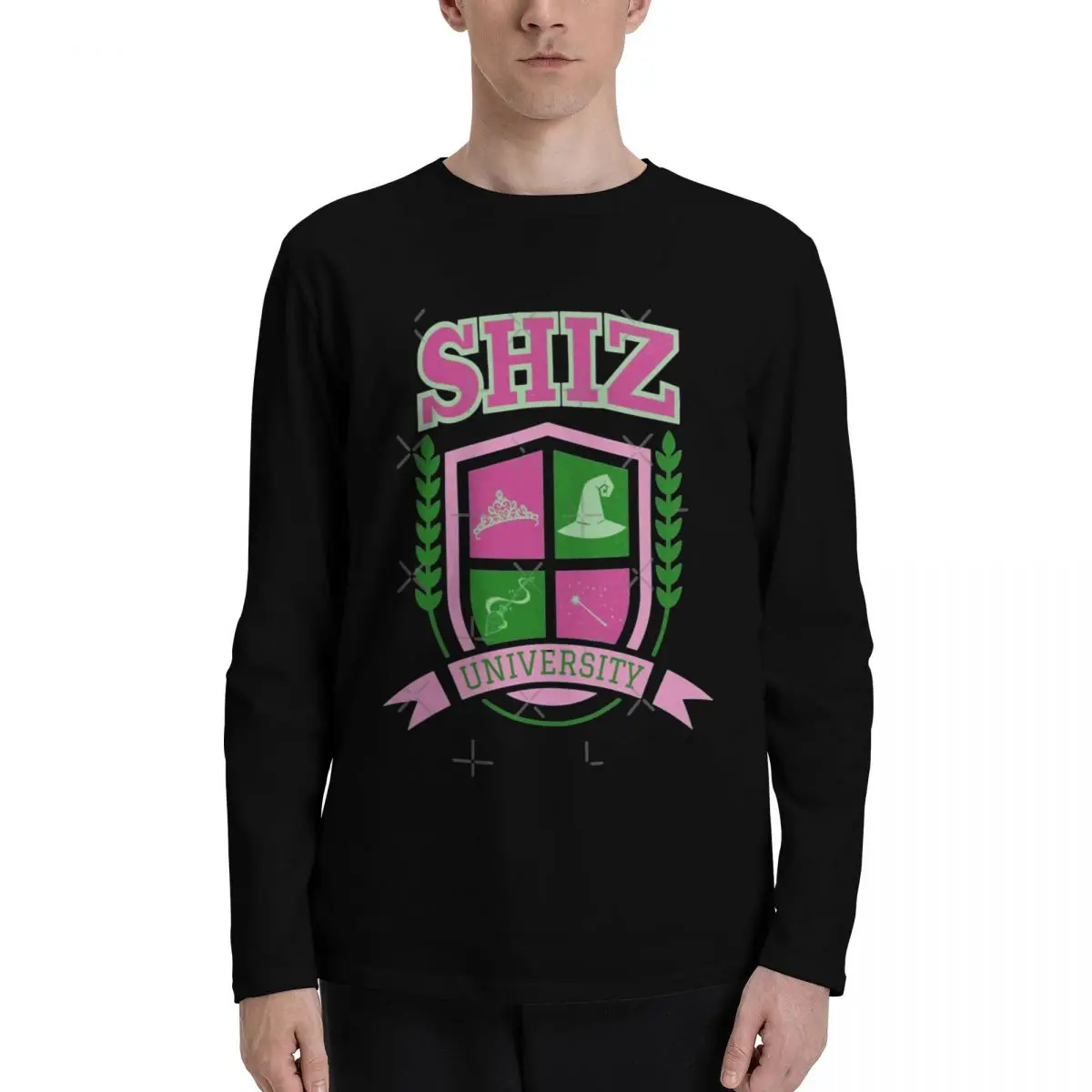 

Shiz University Men's Long Sleeve Cotton T-Shirt - Soft, Breathable, and Perfect for Casual and Layered Outfits