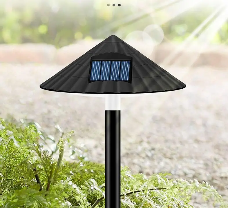 Lámpara de césped Solar impermeable para exteriores, Control de luz De Seta, decoración de paisaje, enchufe de piso Solar