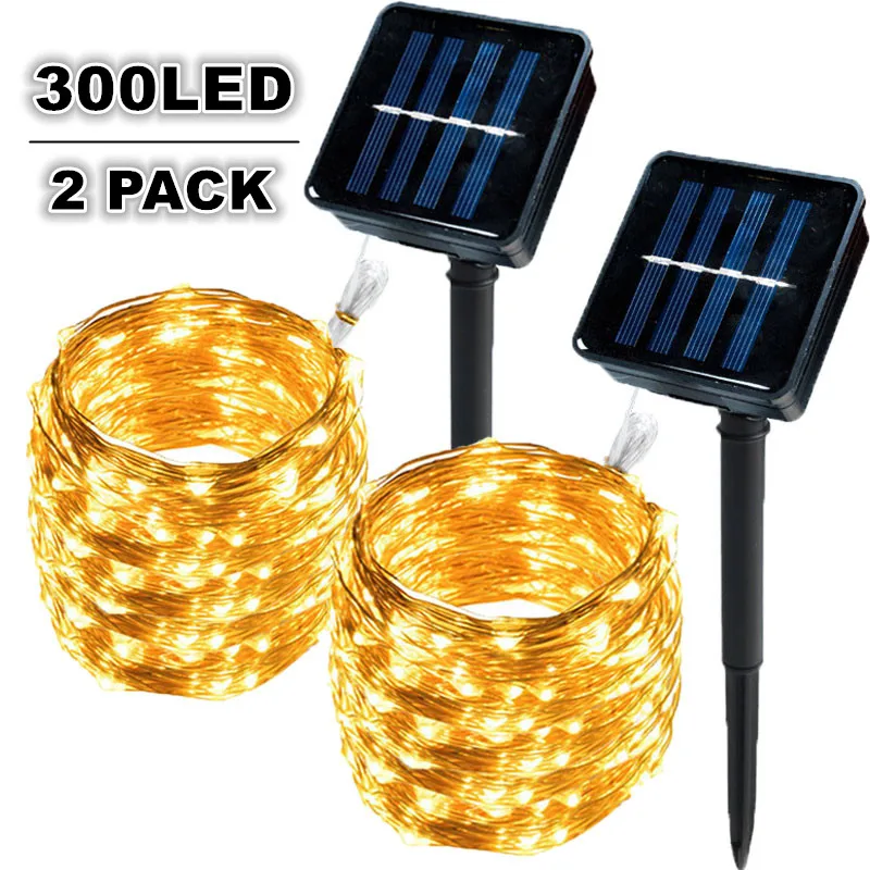 

Solar String Fairy Lights 12m 100LED / 32M 300 LED Waterproof Outdoor Garland Solar Power Lamp Christmas For Garden Decoration