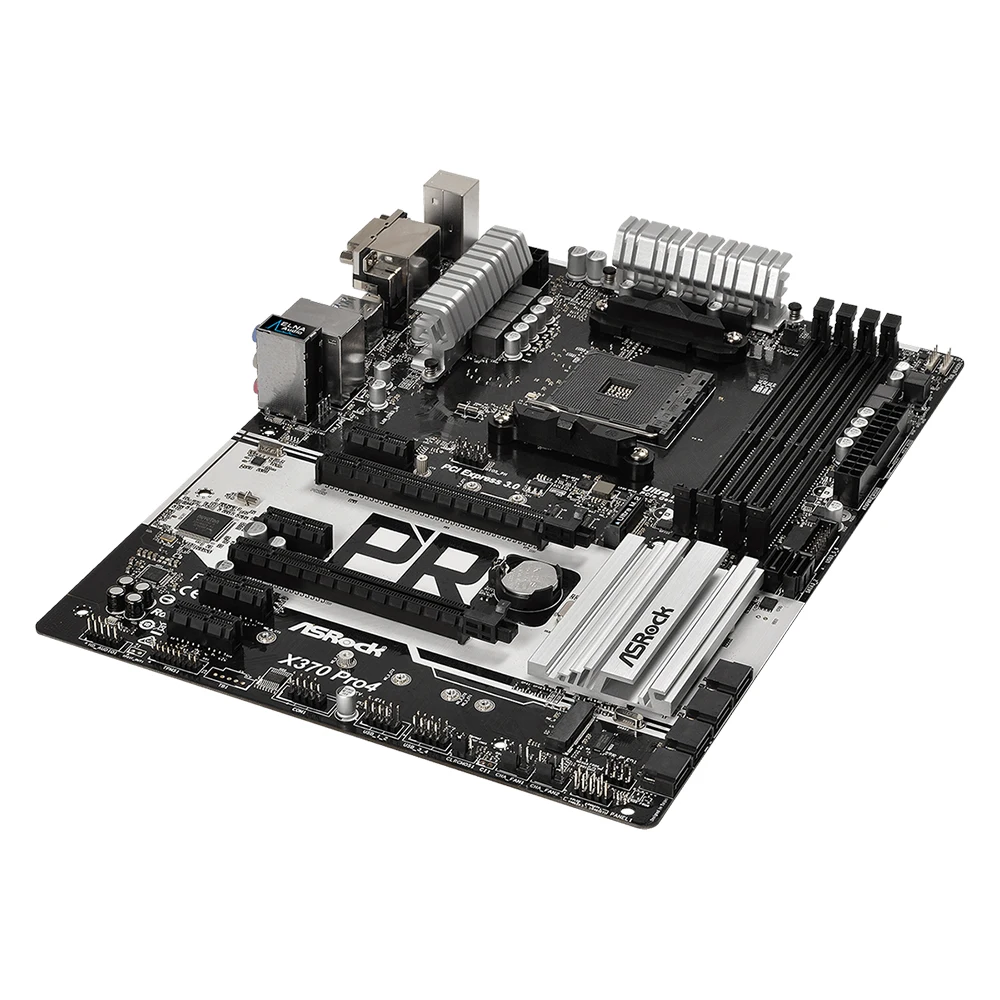 ASROCK X370 Pro4 마더보드 AMD X370 소켓 AM4, Ryzen 7 5800X3D Ryzen 9 5950X Ryzen 5 5600X CPU 4 x DDR4 64GB 지원