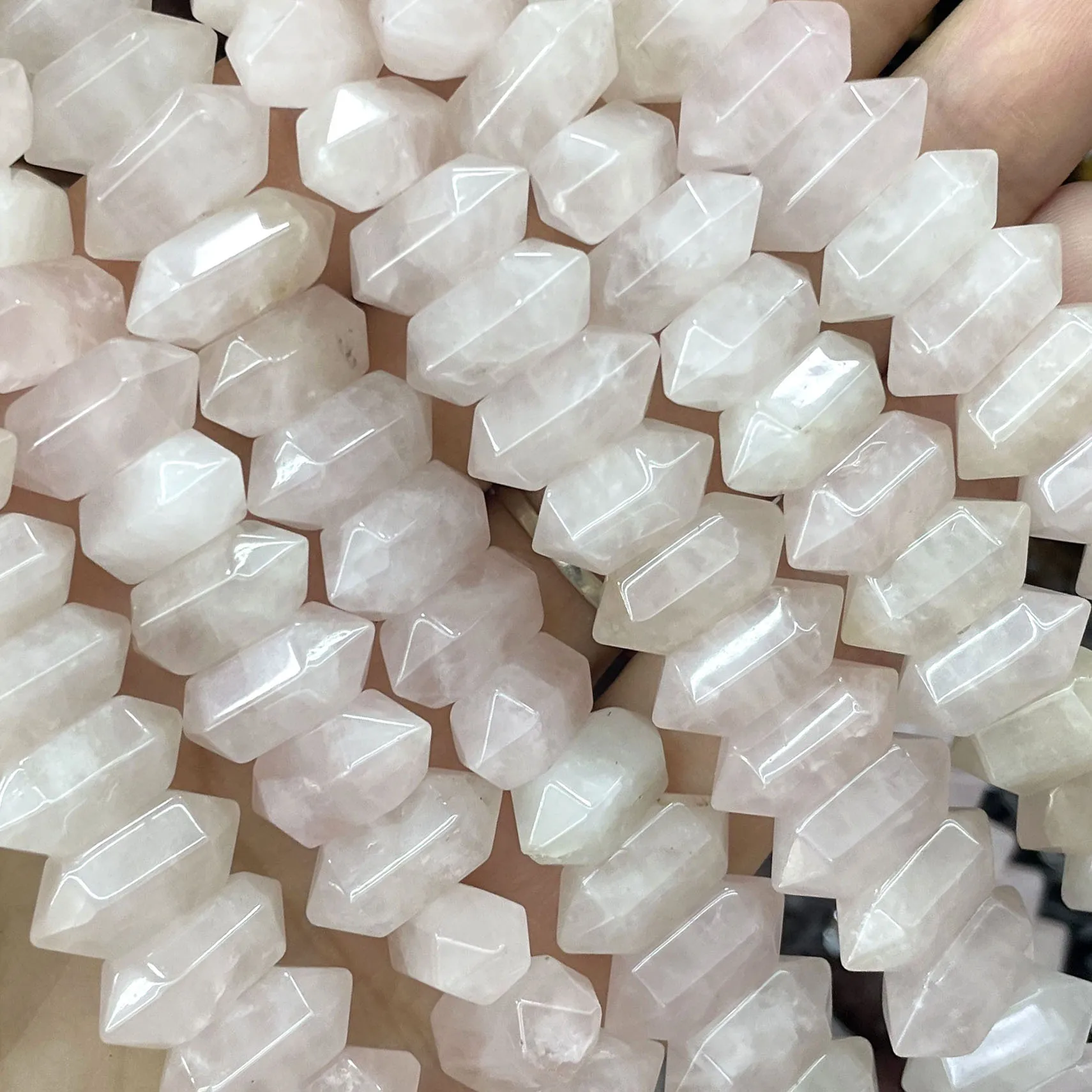 Naturstein Sechseckige Topas Gelbe Jade Lose Zwischenperlen für Schmuckherstellung DIY Halskette Armband Zubehör 8X16MM – Detail 6