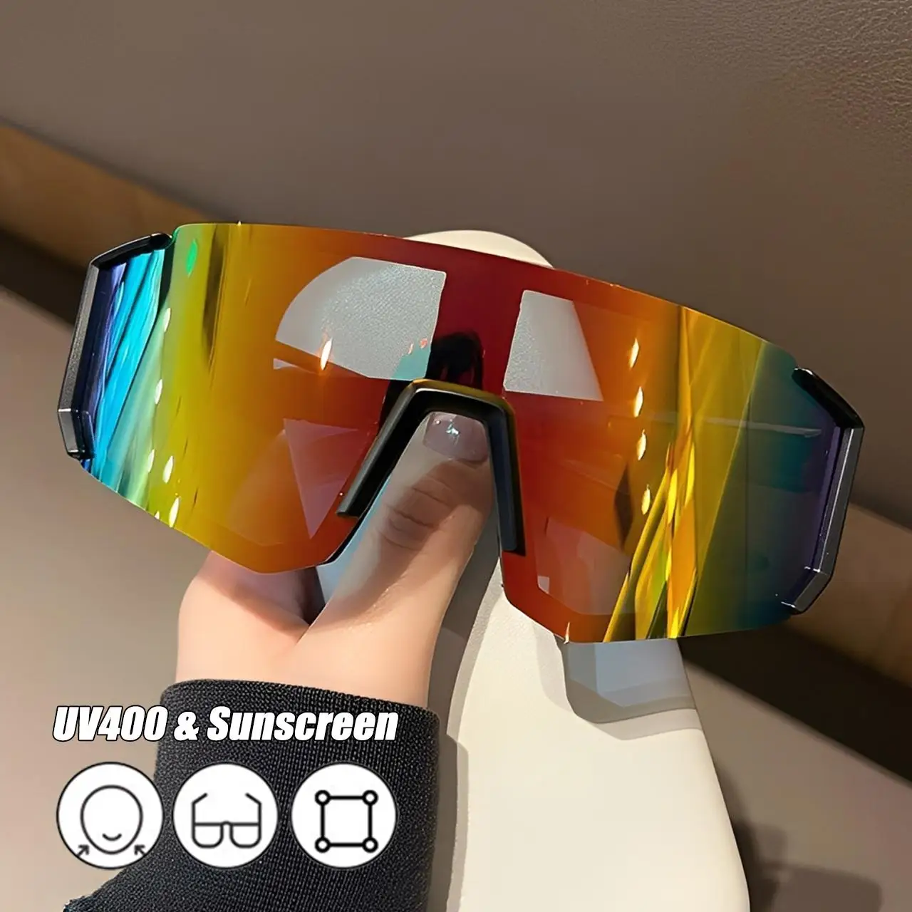 Gafas de sol para ciclismo UV400, gafas para deportes al aire libre, antiultravioleta, senderismo, Sking, escalada, MTB, gafas a prueba de viento, mujeres, hombres, Unisex