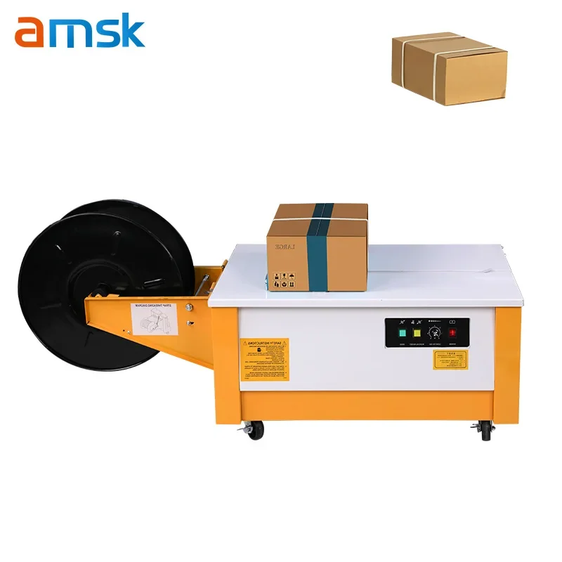 T800 Customization PP Belt Wrapping Box Banding Baler Semi-automatic Single Motor Low Workbench Currency Strapping Tool Machine