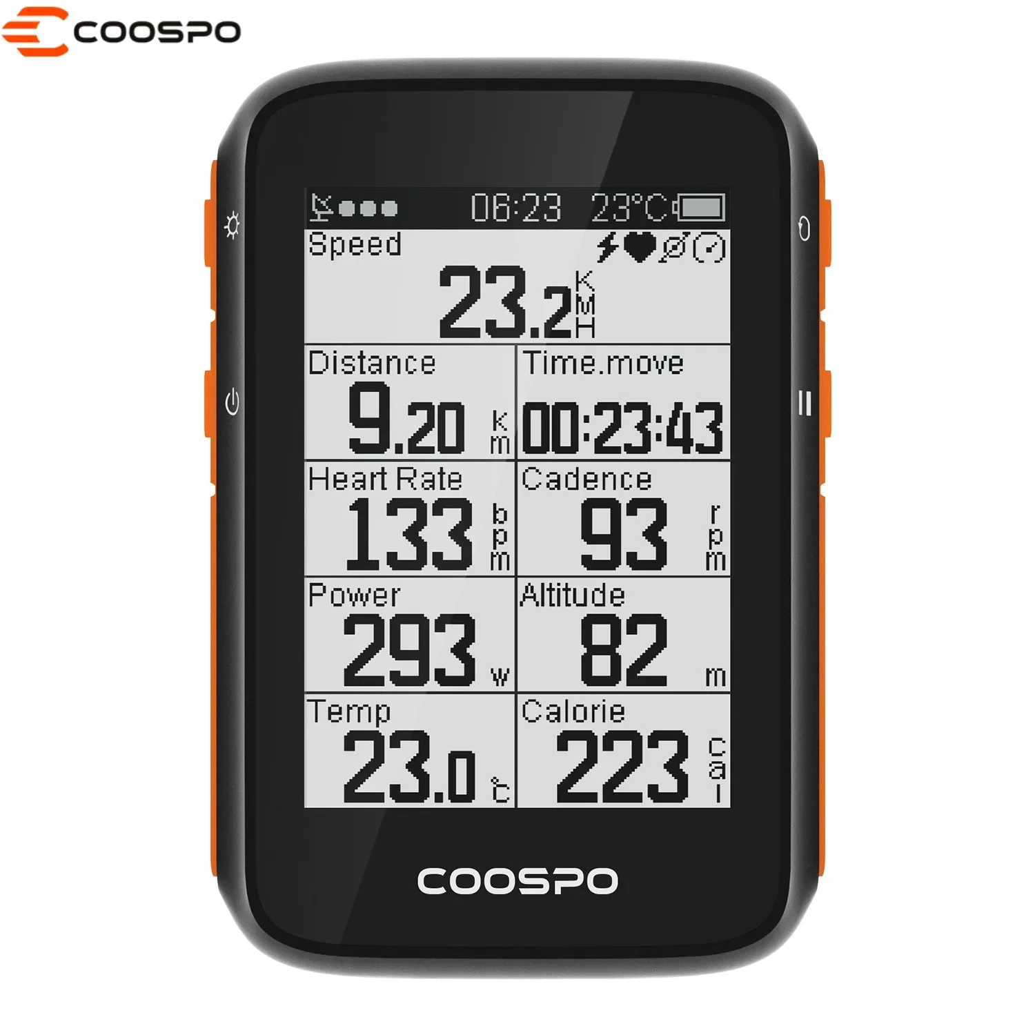 

Coospo BC200 Bicycle Computer GPS Bike Speedometer Cycling Odometer 2.6in Bluetooth5.0 ANT+ APP Sync Slope Altitude
