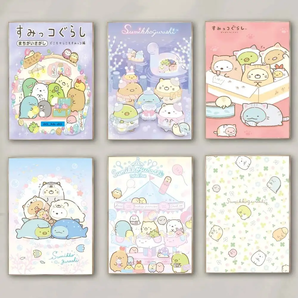 1pc Kawaii S-Sumikko G-Gurashi Poster Druck Für Schlafzimmer Wohnzimmer Wohnkultur Malerei Wand Kunst HD Bild wandbild
