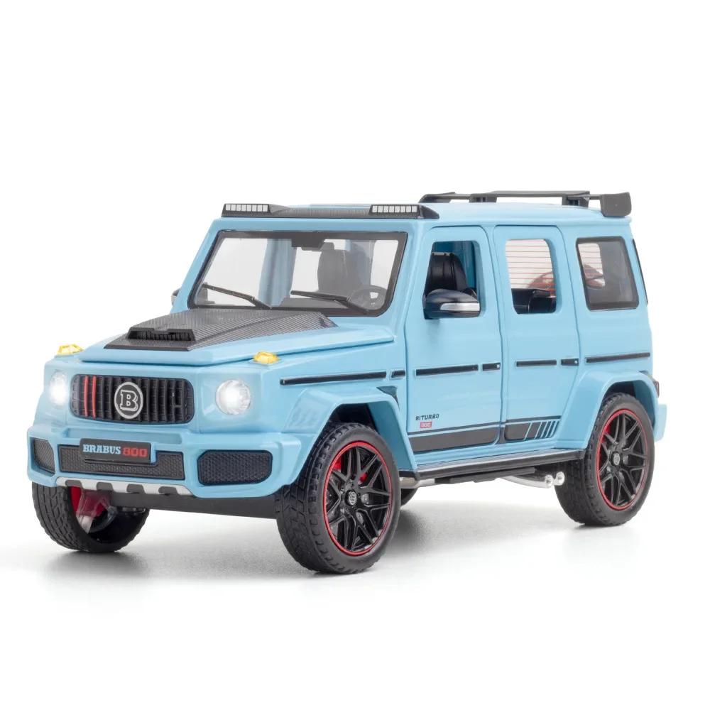 1:24 Mercedes-Benz G800 wysoka symulacja odlewany stop metali Model samochodu dźwięk światło wycofać kolekcja zabawek dla dzieci prezent A485