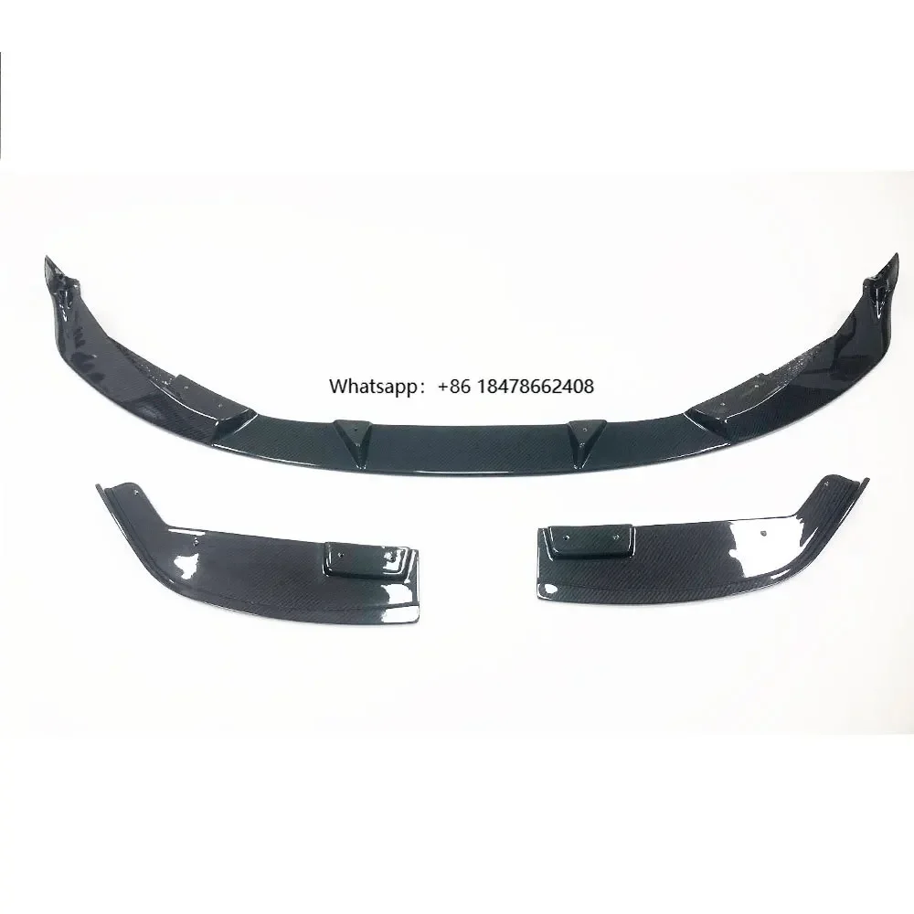 3D Style Dry Carbon Fiber Front Bumper Chin Lip Splitter Spoiler for G8X M3 M4 2019-+