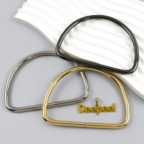 Deepeel-manijas de anillo en D de Metal para mujer, accesorios para bolso, marco de bolso tejido, bricolaje, 2/4/10 Uds., 9/11cm