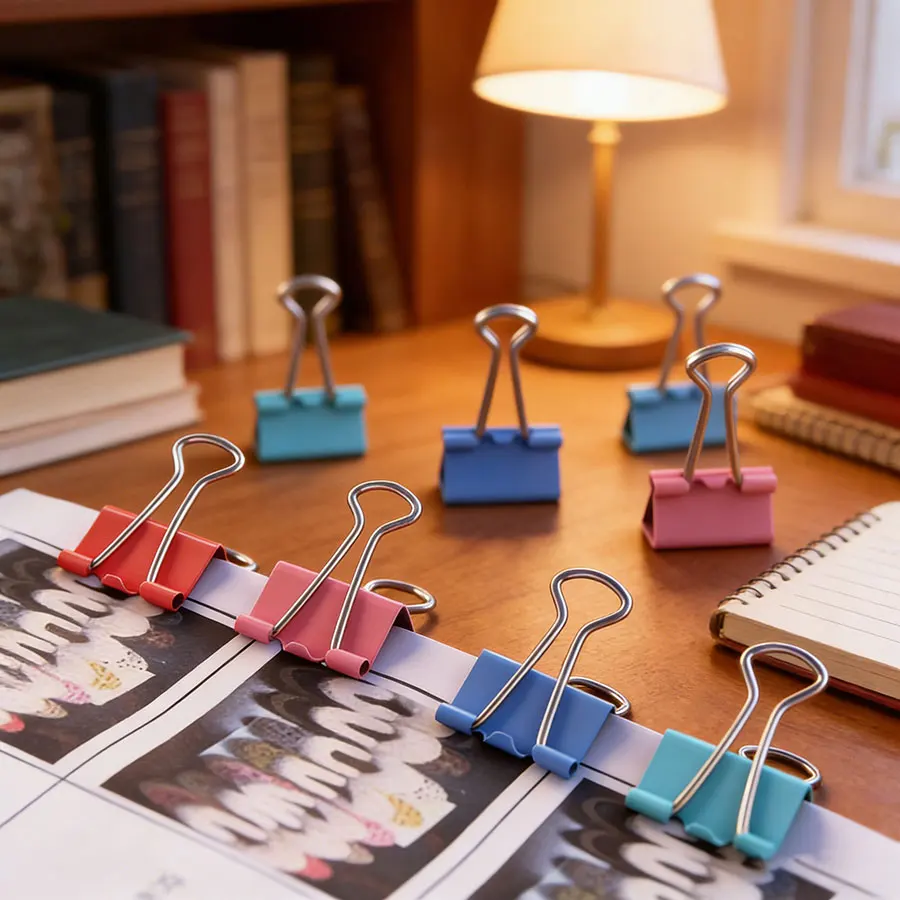 

48-Pack Metal Paper Clips – Colorful Office Fastener Clips for Document Organization, Bills, Receipts & School Supplies