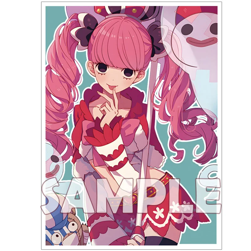 60PCS Original DIY Anime One Piece Card Sleeves Perona Yamato Hancock Figures OPCG PTCG Trading Cards Laser Shine Protector Case