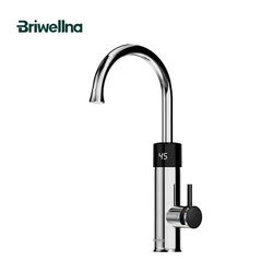 Briwellna 주방 수도꼭지용 인스턴트 온수 히터, 범용 깍지 전기 수도꼭지, 2 인 1, 220V