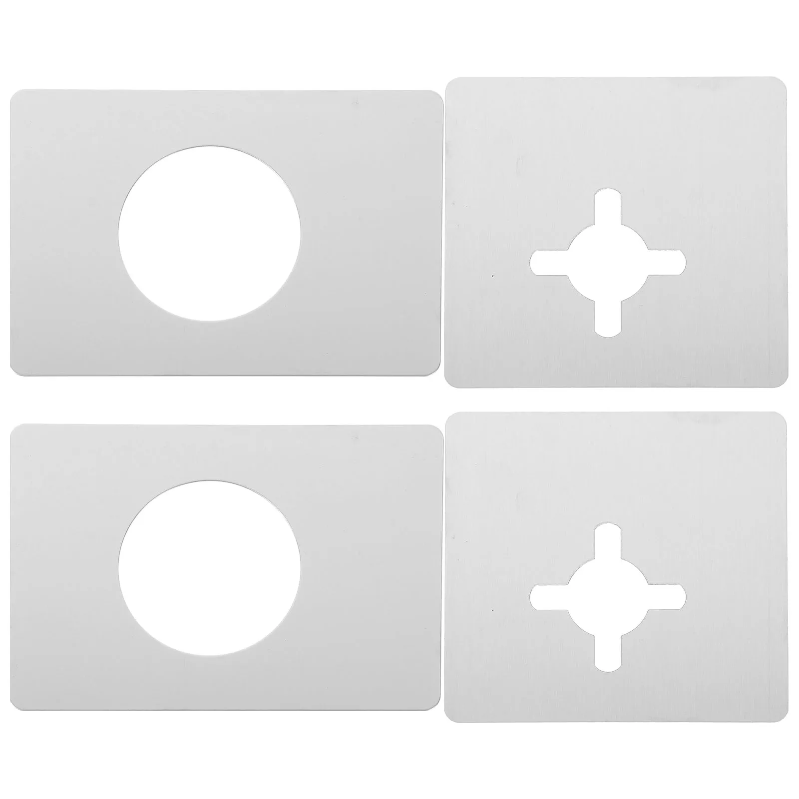 

4pcs Door Repair Board Stainless Steel Deadbolt Filler Reinforcement Kit Security Enhancement Furniture Parts