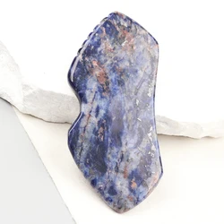 Sodalite New Shape Gua Sha Tool Face Massager Skin Care Neck Body Sawtooth Scraping Board Beauty Product