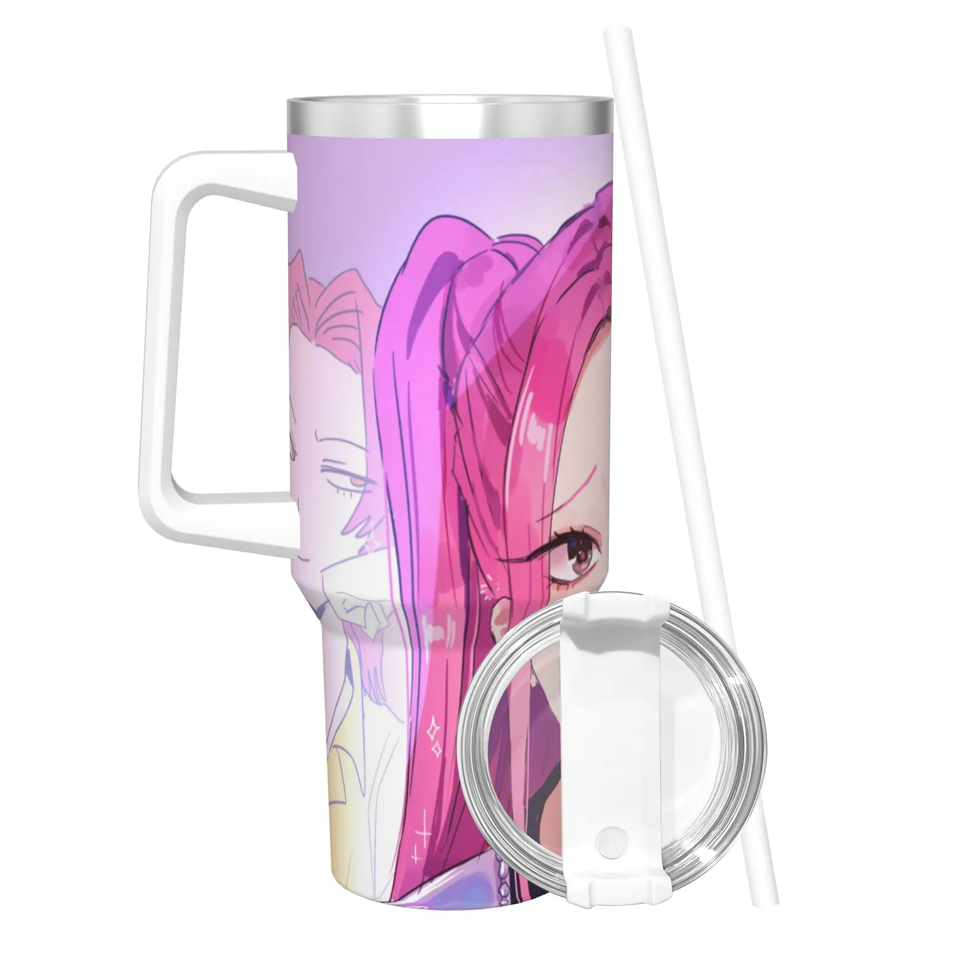 

Stainless Steel Tumbler KPop Demons Hunters Huntrix Mira Coffee Mug Keep Heat Cold and Hot Car Mugs Driving Water Bottle