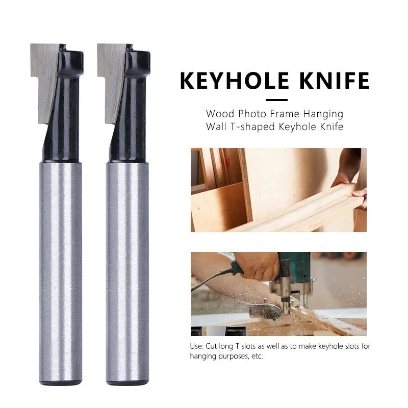 Bit Lubang Kunci 6Mm 8Mm Shank T-slot Milling Cutter Carbide End Mill ASX Work Router Bit