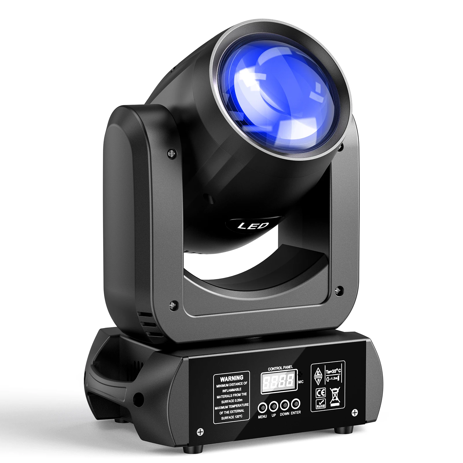 

Yiflamefly 150W Moving Head LED DMX512 Spot Beam RGBW Wash GOBO 18 Prism Dj Disco Stadium Party Light for Wedding Light Show Bar