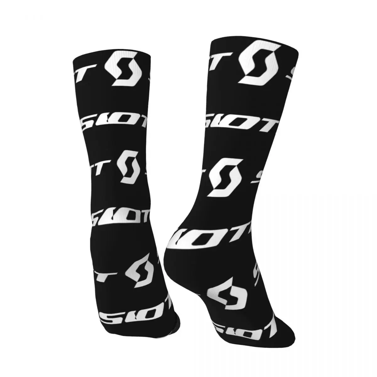 Retro Crazy Men's compression Socks Unisex Bicycle TRENDY Scotts's LOGO Street Style Printed Novelty Happy Crew Sock Boys Gift