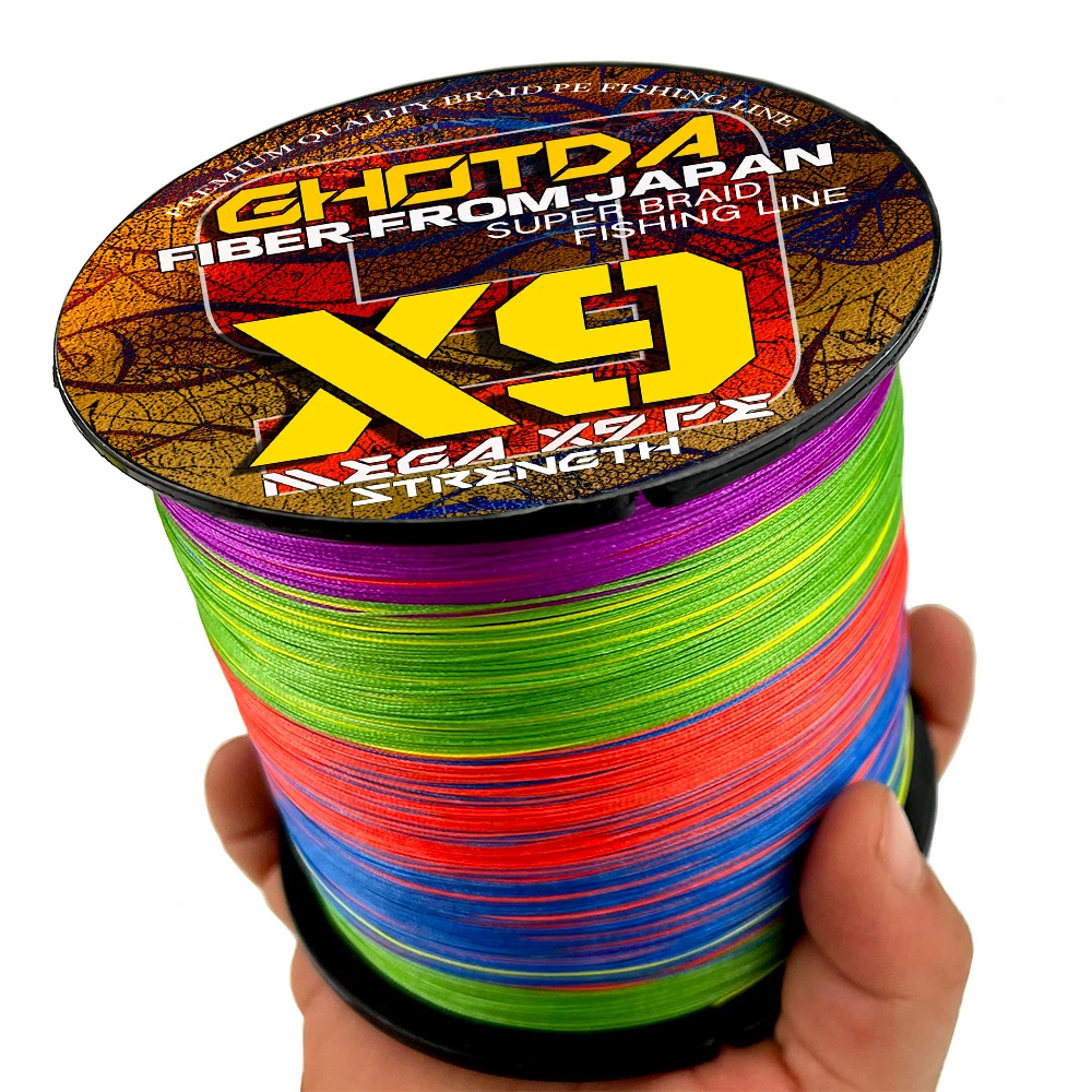 PE X9 Rock Fishing Line 500M 300M Ultra-smooth Multifilament 20 24 35 40 50 65 80 100 Lb Braided Spinning Lines 4 Colors Durable