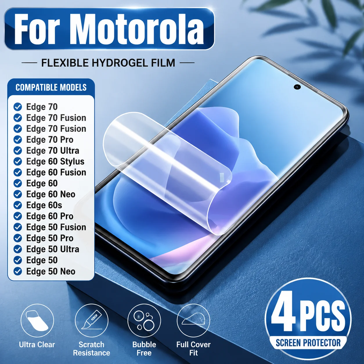 Flexible Tpu Film - 4 Peças de Película Hidrogel Flexível