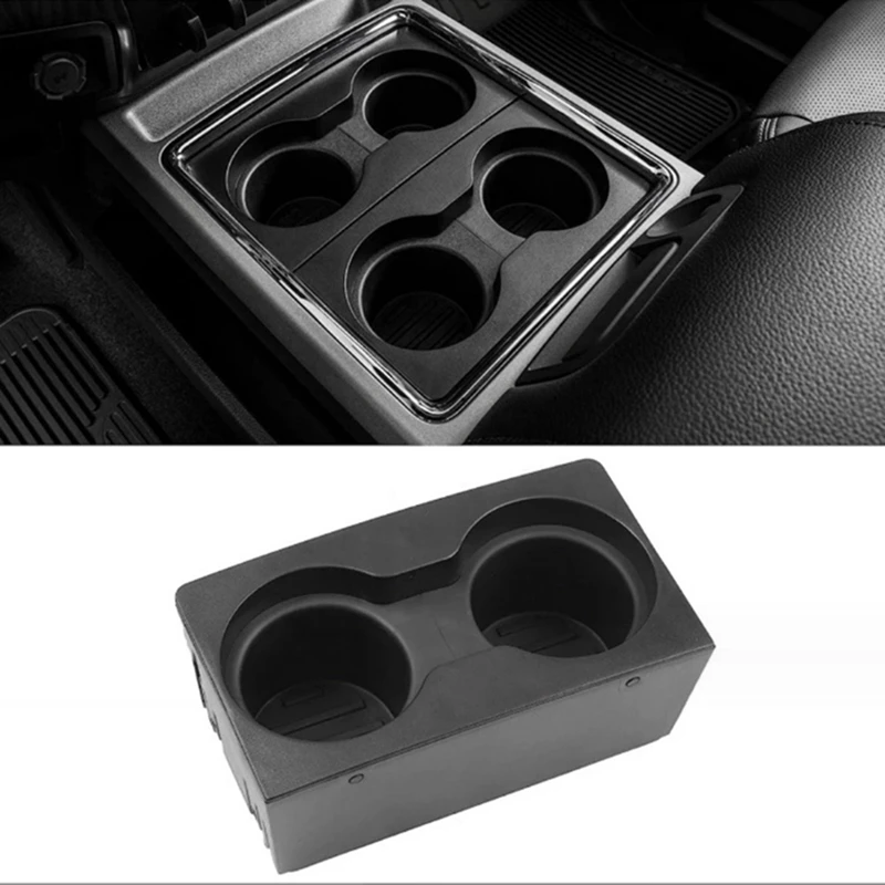 

1 Piece BC3Z-7813562-AA Front Center Console Cup Holder Insert Double Hole Cup Holder Black For Ford F250 F350 2011-2016