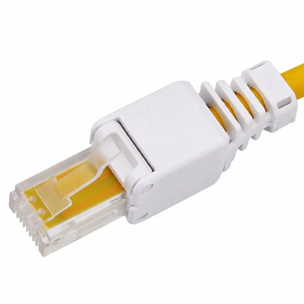 1Pcs CAT6 Cat5e RJ45 Connector Plug Tool Free Reusable Ethernet Plug Crystal Head No Crimp Network Cable Head