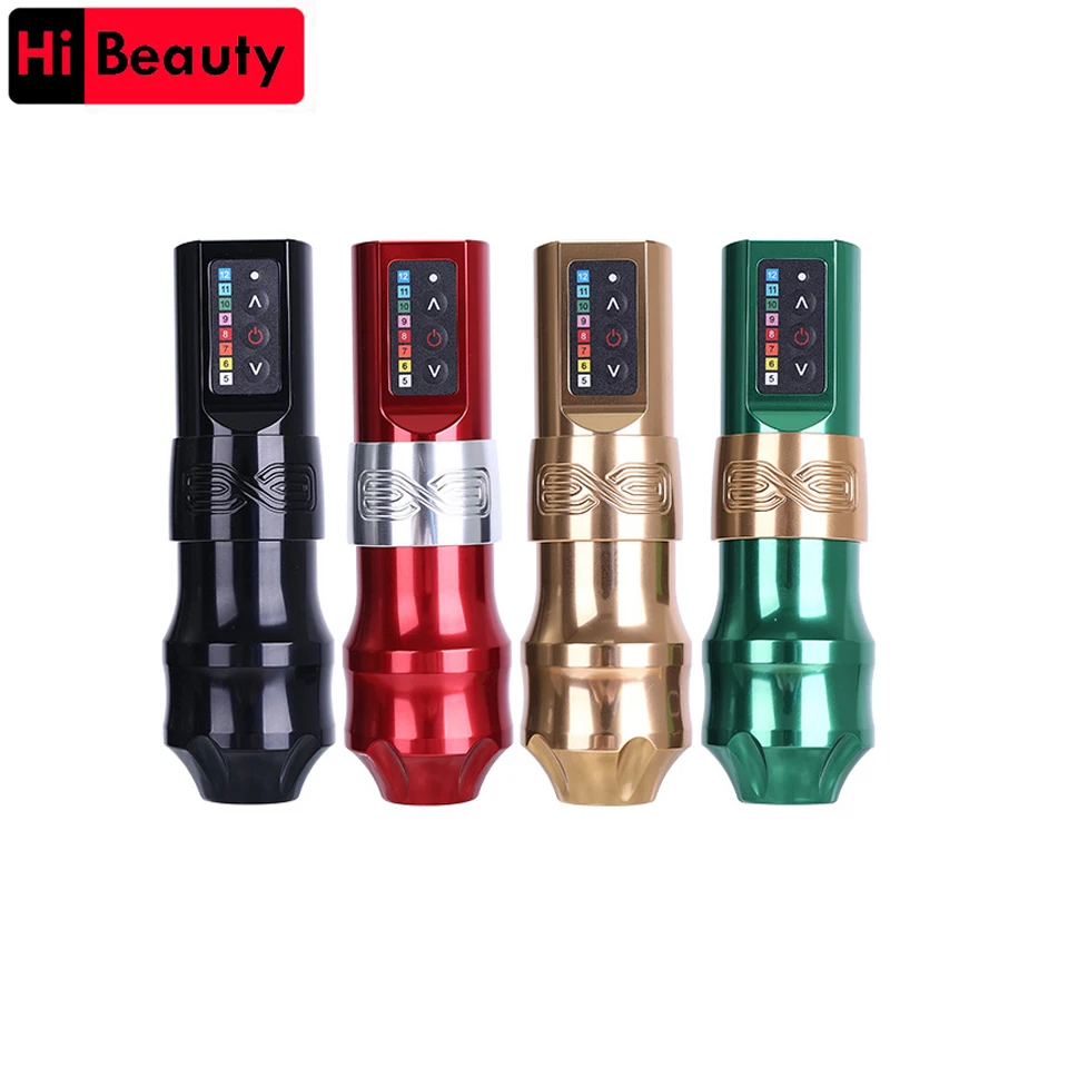 

1 Set RCA Wireless Tattoo Pen Machine Rotary Rocket Motor Device Rechargeable With 2 Battery Aluminum Alloy Tatu Gun Tool Set